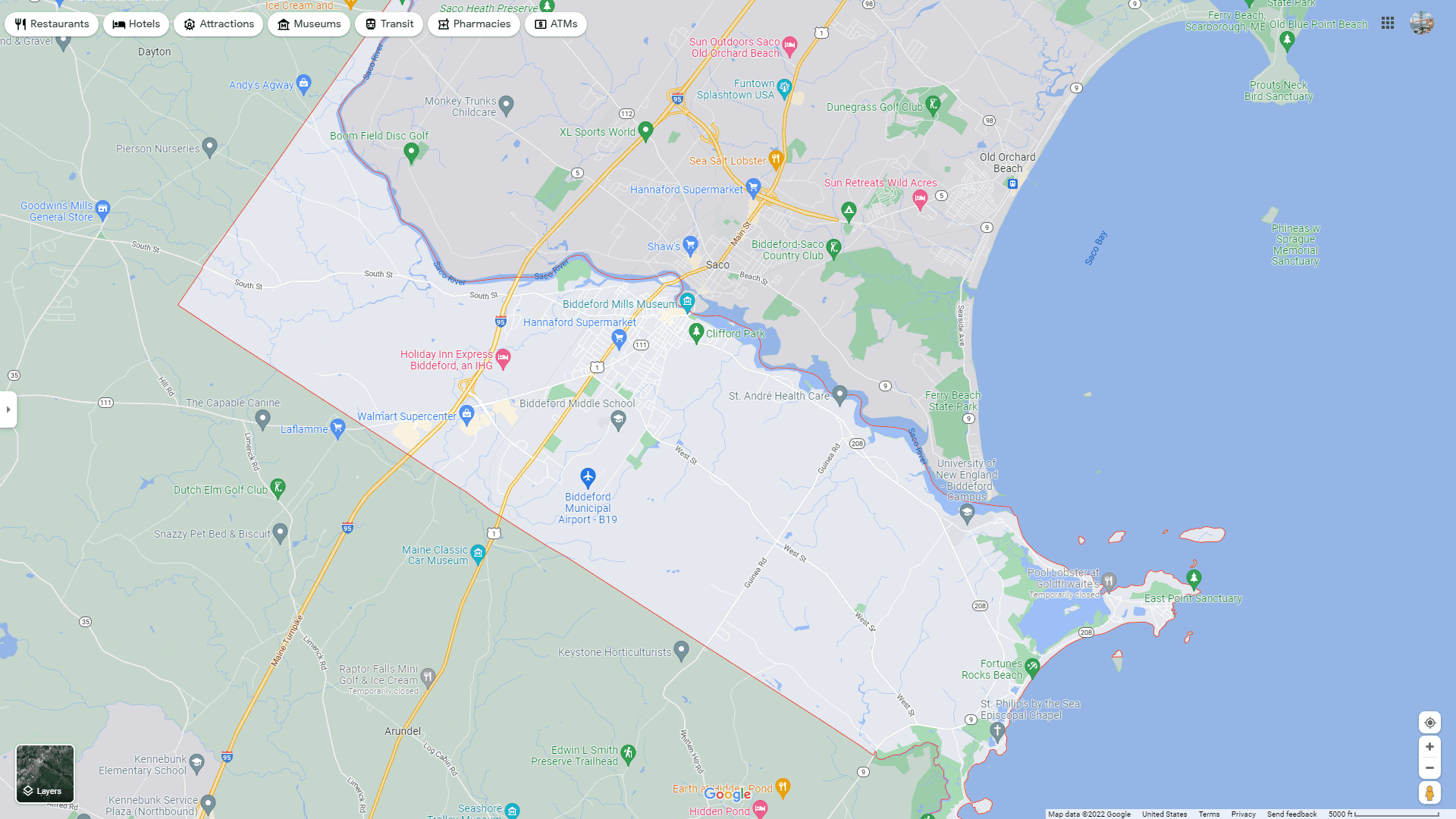 Biddeford Maine Map
